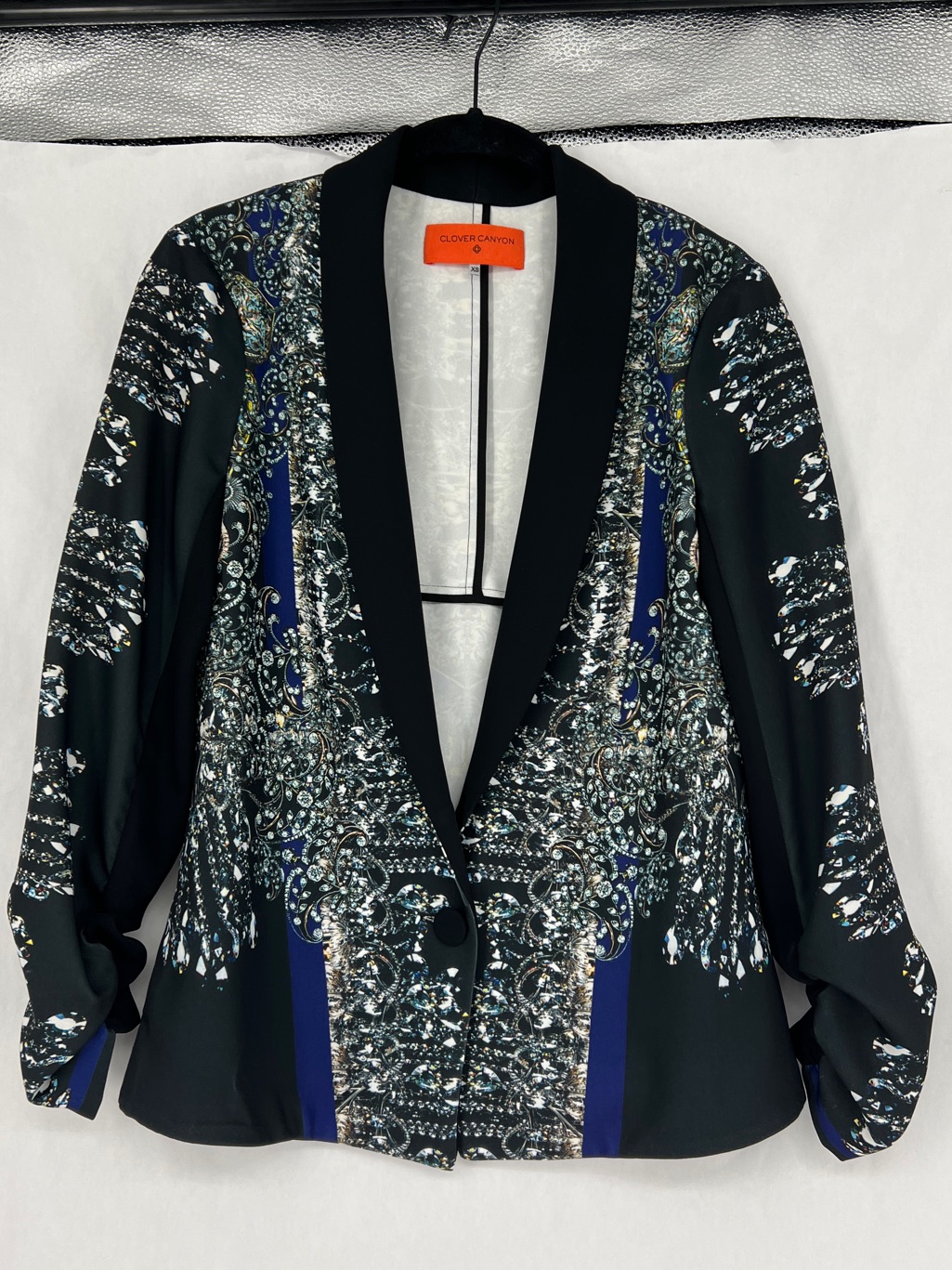 Clover Canyon Chandelier Russian Enamel Printed Jacket Blazer Small